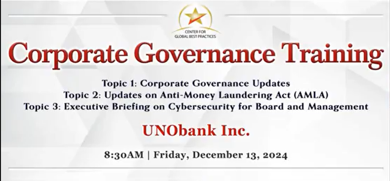 Corporate Governance  - UnoBank